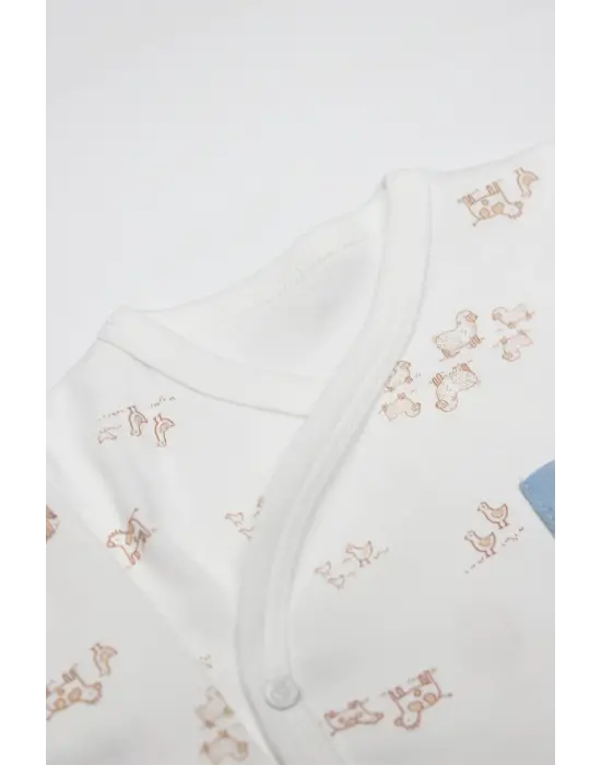 Bistyle Curly Lamb 3lü Zıbın Takımı 13107 Bej Ekru