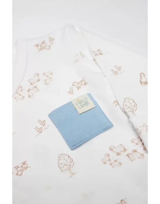 Bistyle Curly Lamb 3lü Zıbın Takımı 13107 Bej Ekru