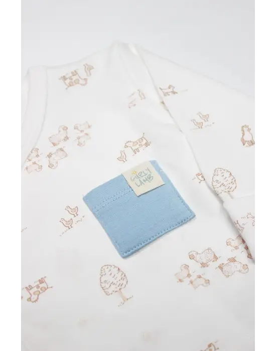 Bistyle Curly Lamb 3Lü Zıbın Takımı 13107 Bej Ekru