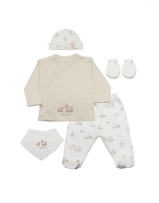 Bistyle Curly Lamb 5li Hastane Çıkışı 12106 Bej Mavi Ekru