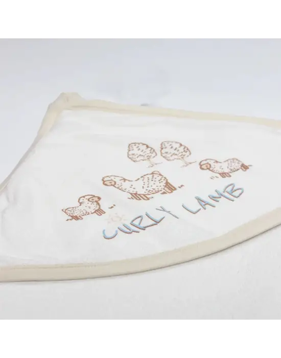 Bistyle Curly Lamb Tulum 15108 Bej Mavi Ekru