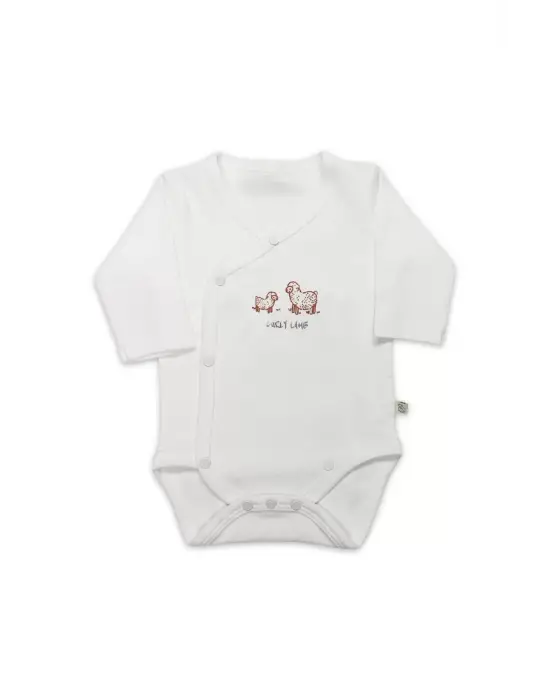 Bistyle Curly Lamb Uzun Kol Kravuze Body 17111 Bej Mavi Ekru