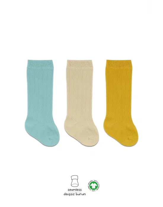 Omarı Rahat ve Şık 3lü Derby Dizaltı Çorap Seti