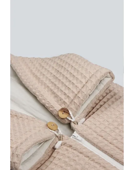 Bistyle Fermuarlı Natural Life Pike Battaniye Boy 70114 Bej