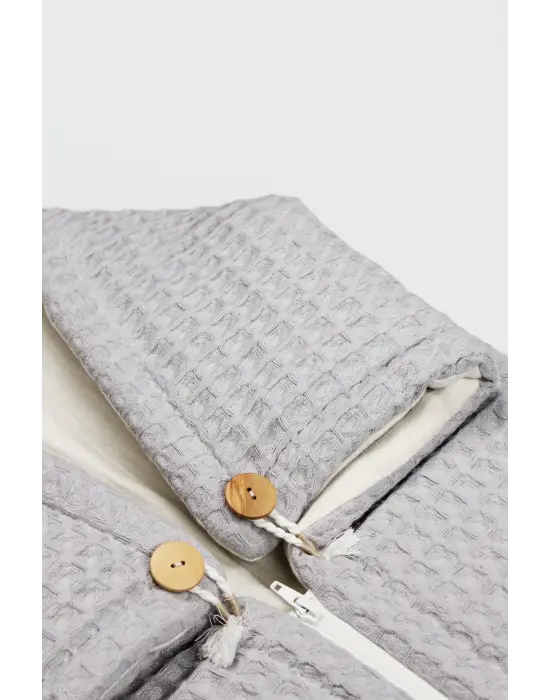 Bistyle Fermuarlı Natural Life Pike Battaniye Boy 70114 Gri