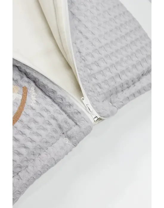 Bistyle Fermuarlı Natural Life Pike Battaniye Boy 70114 Gri