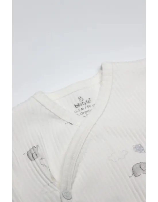 Bistyle Flying Elephant 3Lü Zıbın Takım 13111 Ekru Gri