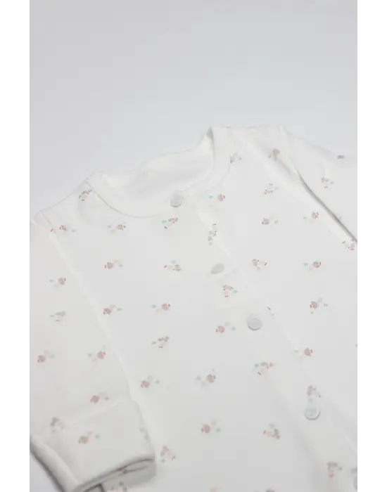 Bistyle Grow İn Love Bebe Tulum 15103 Pembe Ekru