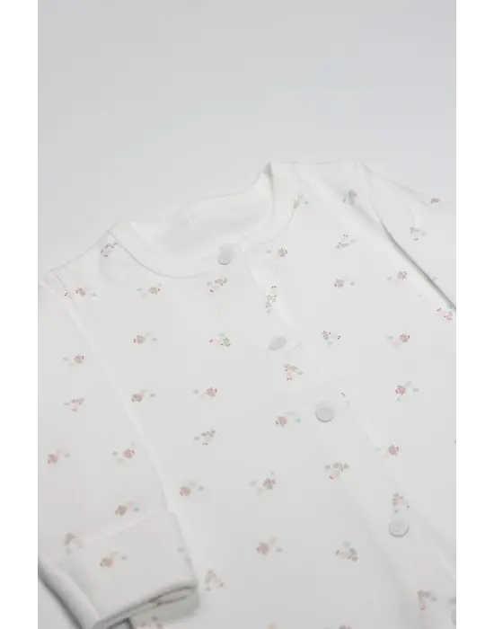 Bistyle Grow İn Love Bebe Tulum 15103 Pembe Ekru