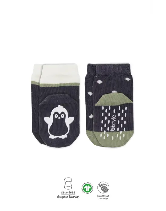 Omarı Hayvan Figürlü Kaymaz Erkek Soket Çorap Seti