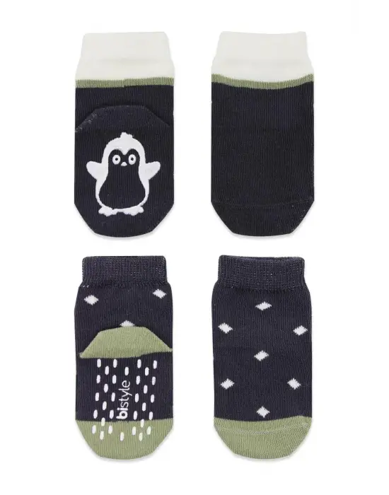 Omarı Hayvan Figürlü Kaymaz Erkek Soket Çorap Seti