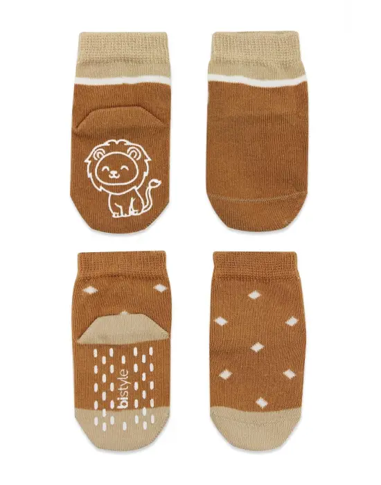 Omarı Hayvan Figürlü Kaymaz Erkek Soket Çorap Seti