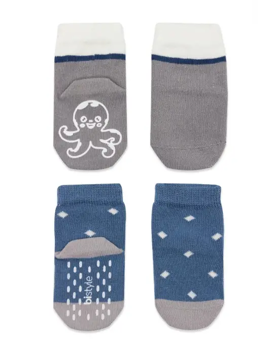 Omarı Hayvan Figürlü Kaymaz Erkek Soket Çorap 2Li Indigo SEO Uyumlu Başlık