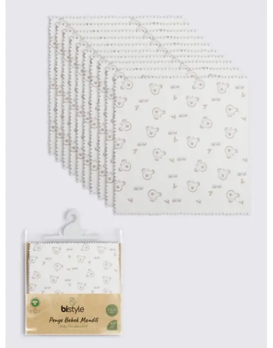 Bistyle Koala 20x20 10Lu Penye Mendil 90165 Ekru