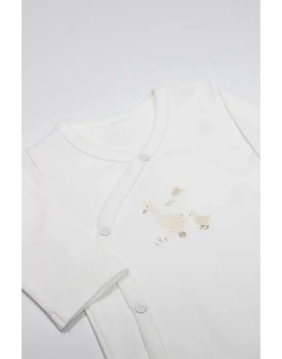 Bistyle Kruvaze  Body Uzun Kol Welcome Baby Duck 17108 Sarı