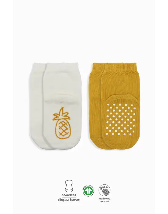 Omarı Meyve Figürlü Kaymaz Soket Çorap Seti