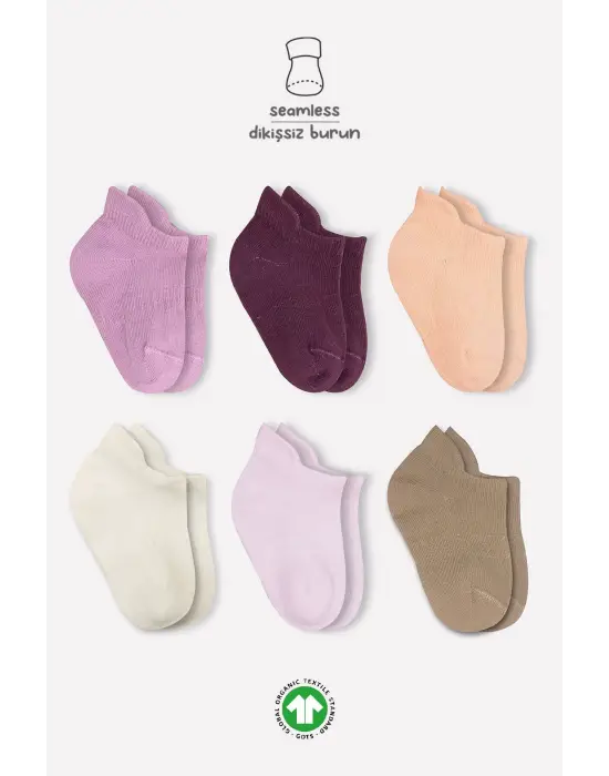 Omarı Renkli Penye Sneakers Çorap Seti