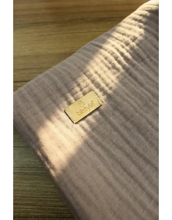 Omarı Müslin Battaniye 120x120 Cm Bej Elegan Şıklık