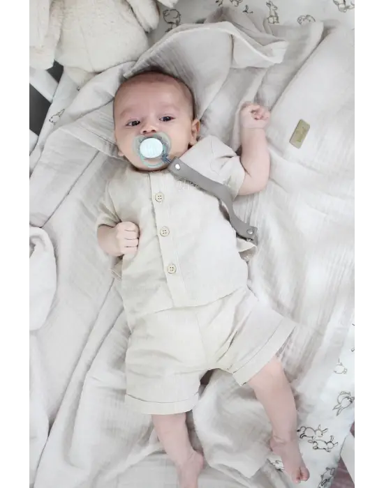 Bistyle Müslin Battaniye 120x120 Cm 70101 Taş