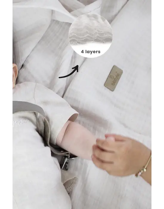 Bistyle Müslin Battaniye 120x120 Cm 70101 Taş