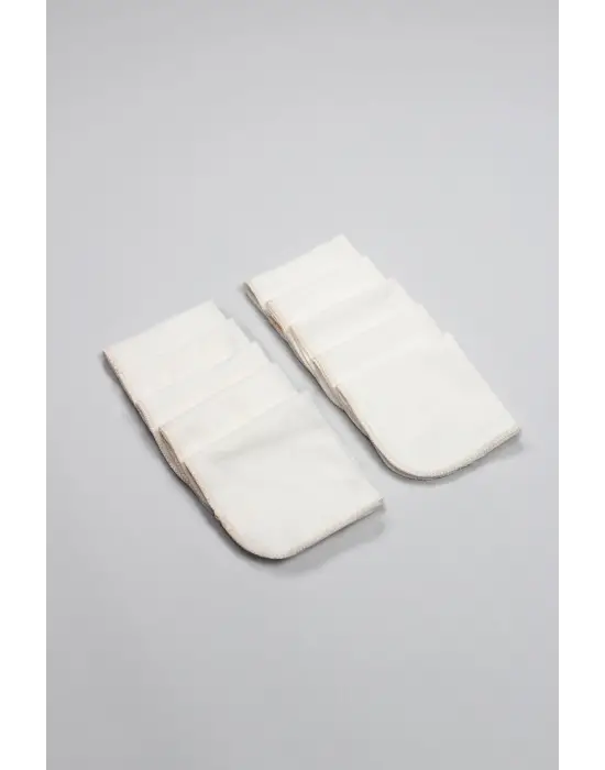 Bistyle Organik 20x20 10Lu Penye Mendil 90102 Ekru