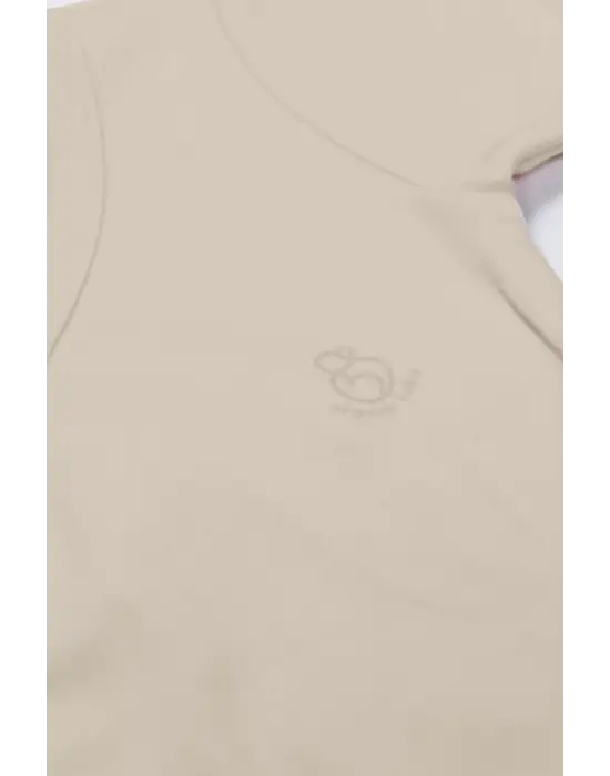 Bistyle Organik Natural Basic Style Kruvaze Uzun Kol Body Bs17102 Bej