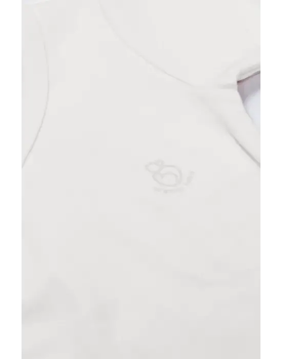 Bistyle Organik Natural Basic Style Kruvaze Uzun Kol Body Bs17102 Ekru