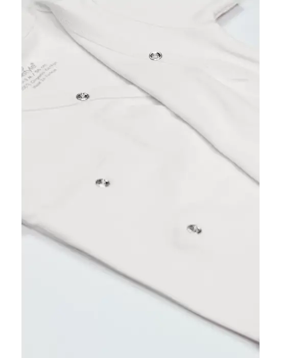 Bistyle Organik Natural Basic Style Kruvaze Uzun Kol Body Bs17102 Ekru