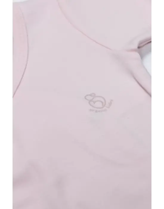 Bistyle Organik Natural Basic Style Kruvaze Uzun Kol Body Bs17102 Pembe