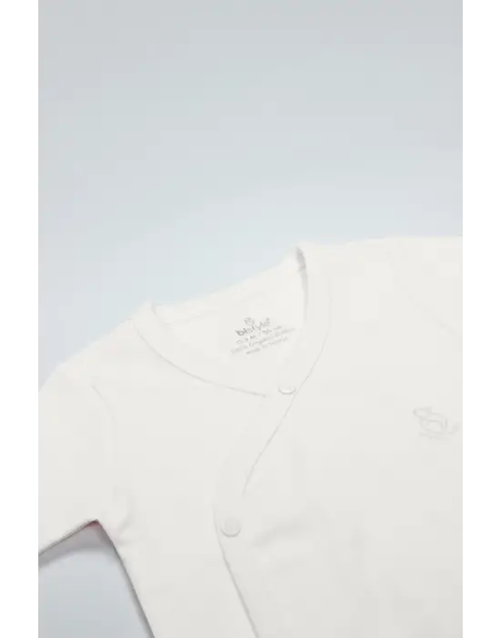 Bistyle Organik Natural Basic Style Kruvaze Yarım Kol Body Bs17101 Ekru