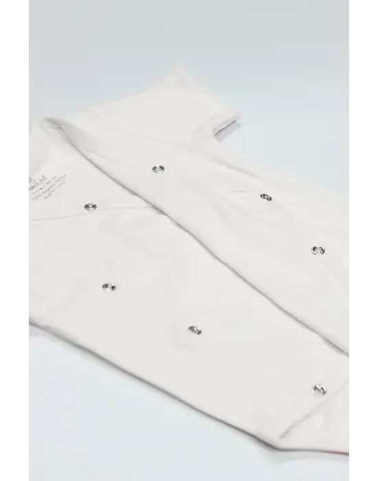 Bistyle Organik Natural Basic Style Kruvaze Yarım Kol Body Bs17101 Ekru