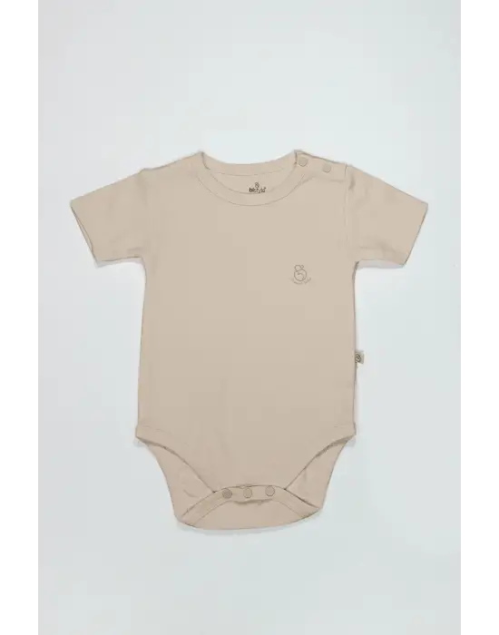 Bistyle Organik Natural Basic Style Yarım Kol Body Bs17103 Bej