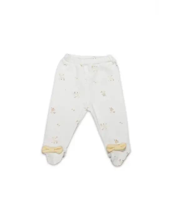 Bistyle Patikli Alt Welcome Baby Duck 16107 Sarı-Ekru