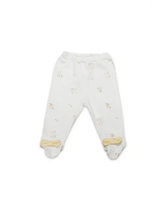 Bistyle Patikli Alt Welcome Baby Duck 16107 Sarı-ekru