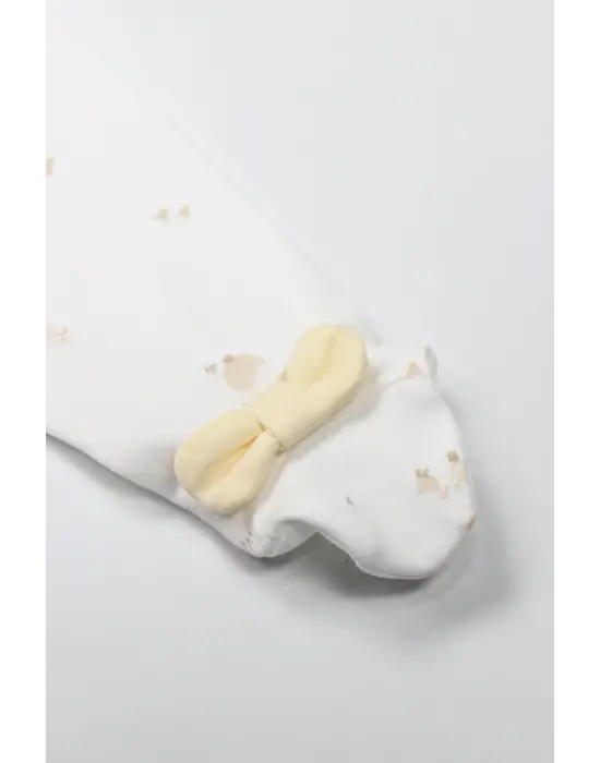 Bistyle Patikli Alt Welcome Baby Duck 16107 Sarı-Ekru