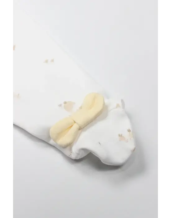 Bistyle Patikli Alt Welcome Baby Duck 16107 Sarı-ekru