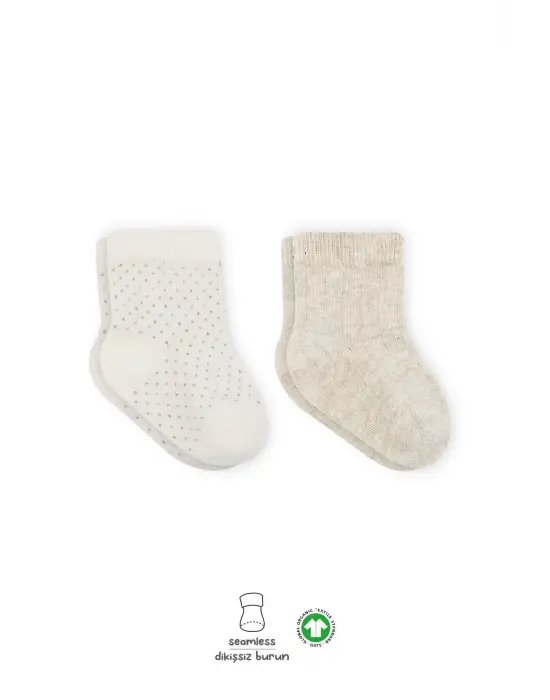 Omarı Puan Desenli Penye Soket Çorap Seti