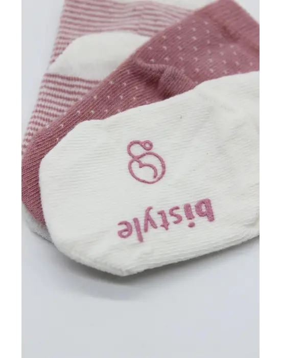 Omarı Puanlı Kaymaz Penye Soket Çorap Seti - 3lü Paket