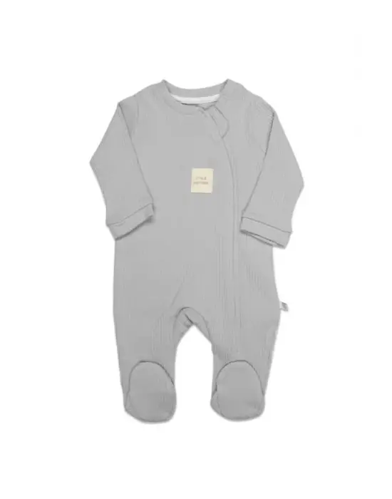 Bistyle Style Natural Fermuarlı Bebe Tulum 15115 Gri