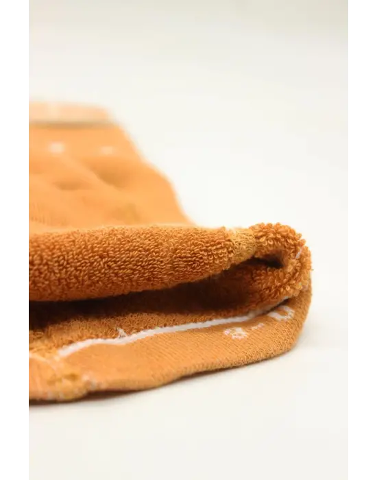 Bistyle Tekli Puan Kaymaz Havlu Külotlu Çorap BS50502 Hardal