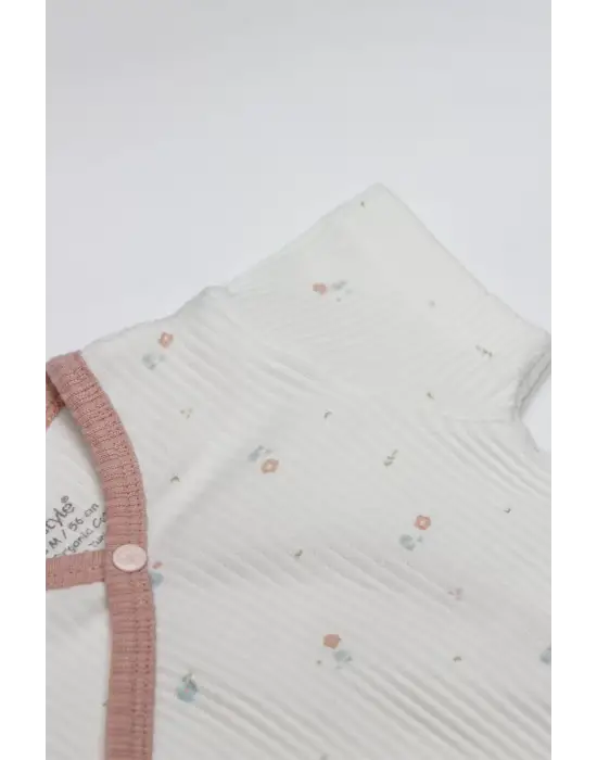 Bloom Rose 2li Yarım Kol Badi 17119 Ekru Gül Kurusu