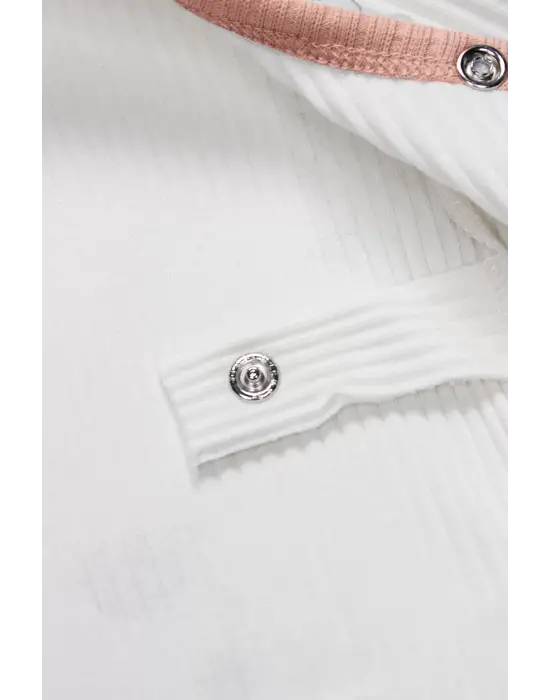 Bloom Rose 2li Yarım Kol Badi 17119 Ekru Gül Kurusu