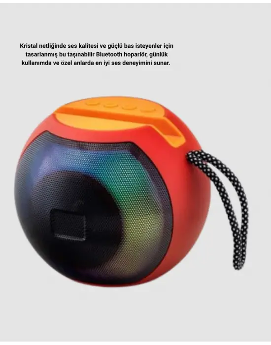 Bluetooth 5.0 Hoparlör – Rgb Işıklı, Güçlü Bas Ve 360° Surround Ses
