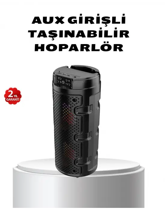 Bluetooth 5.0 Kablosuz Hoparlör Çift Sürücülü Yüksek Ses Kalitesi Kompakt Tasarım