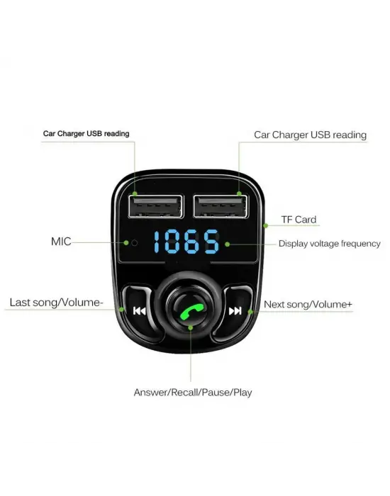 Omarı Akıllı Bluetooth Araç Kiti FM Transmitter