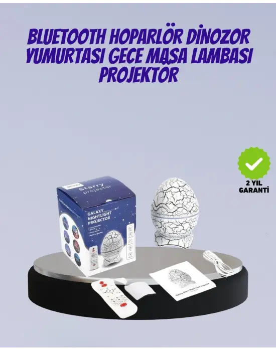 Bluetooth Bağlantılı Dinozor Yıldız Projektör Gece Lambası Ve Uyku Yardımcısı