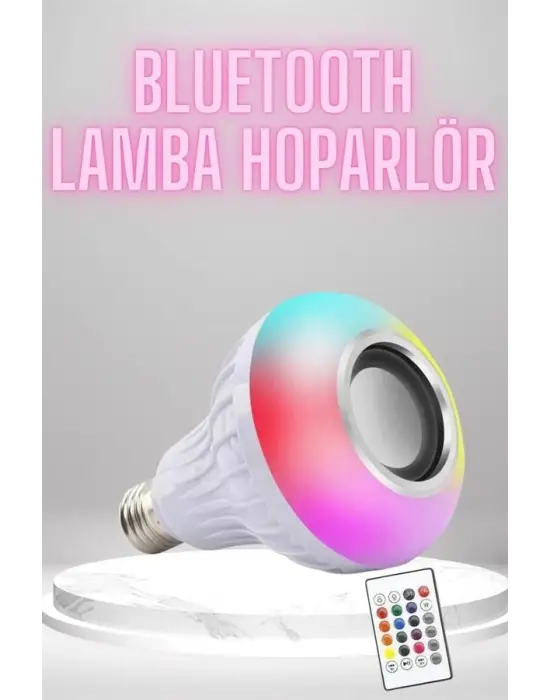 Bluetooth Hoparlör Akıllı Rgb Led Işık Renk Değiştirme Ses Bombası Ampül Görünümlü