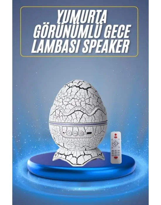 Bluetooth Hoparlör Dinozor Yumurtası Gece Masa Lambası Projektör
