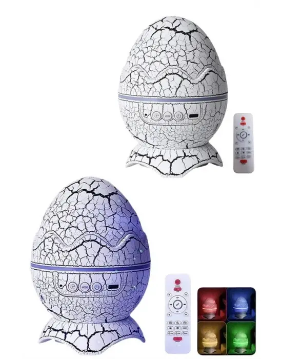 Bluetooth Hoparlör Dinozor Yumurtası Gece Masa Lambası Projektör