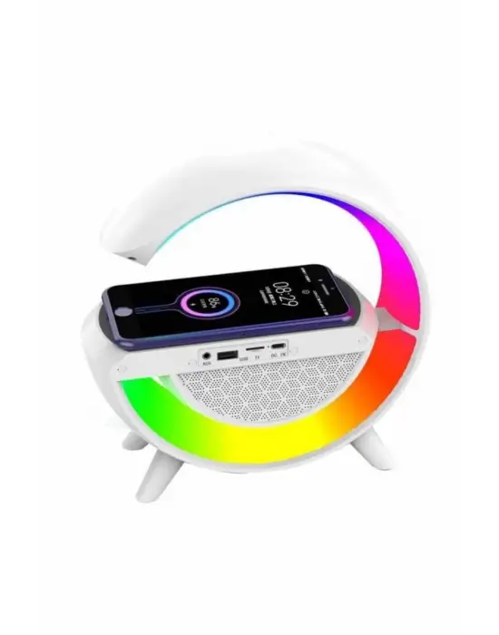 Bluetooth Hoparlör G Şekli Atmosfer Akıllı Rgb Lamba Wireless Kablosuz Şarj